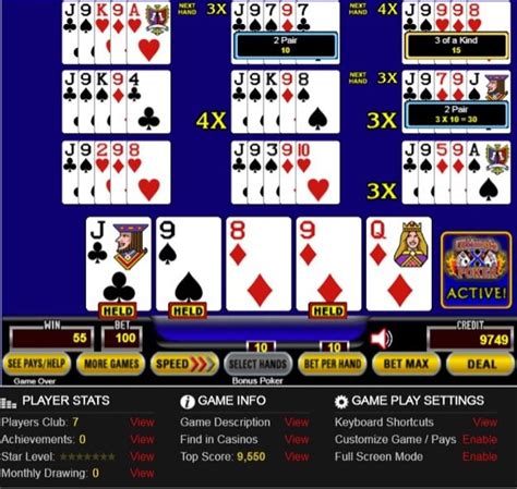 free ultimate video poker game.